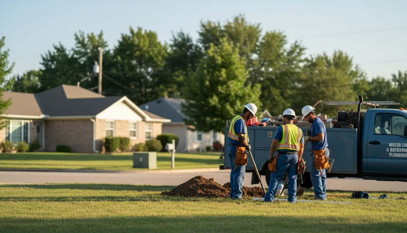 Residential water line and bathroom plumbing service in Owensburg, IN